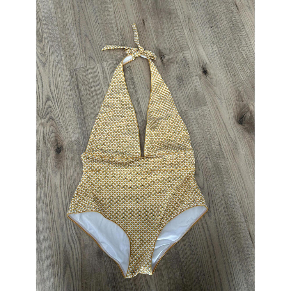HUIT Sunkissed Yellow One Piece Swimsuit Regular price $149.00 size Small NWT